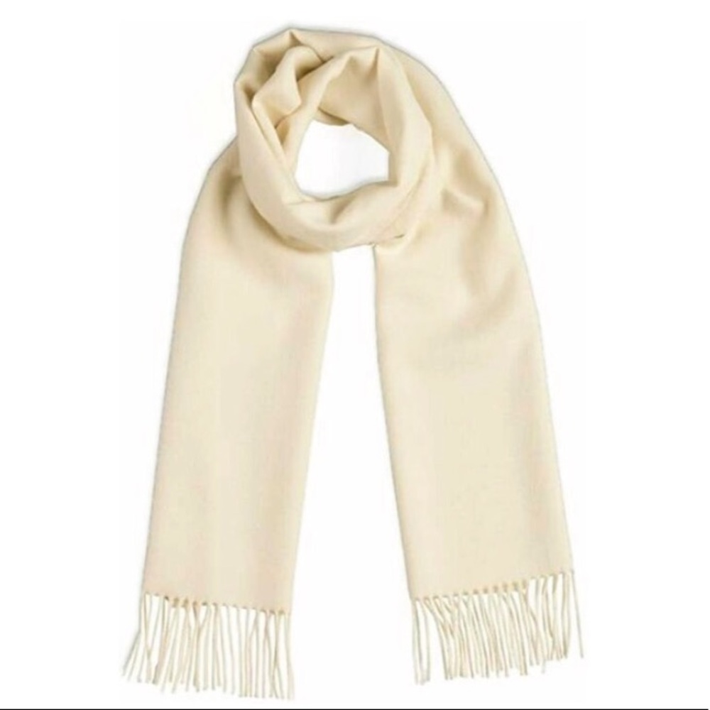 100% Baby Alpaca Scarf by Sol - Ivory / Cream